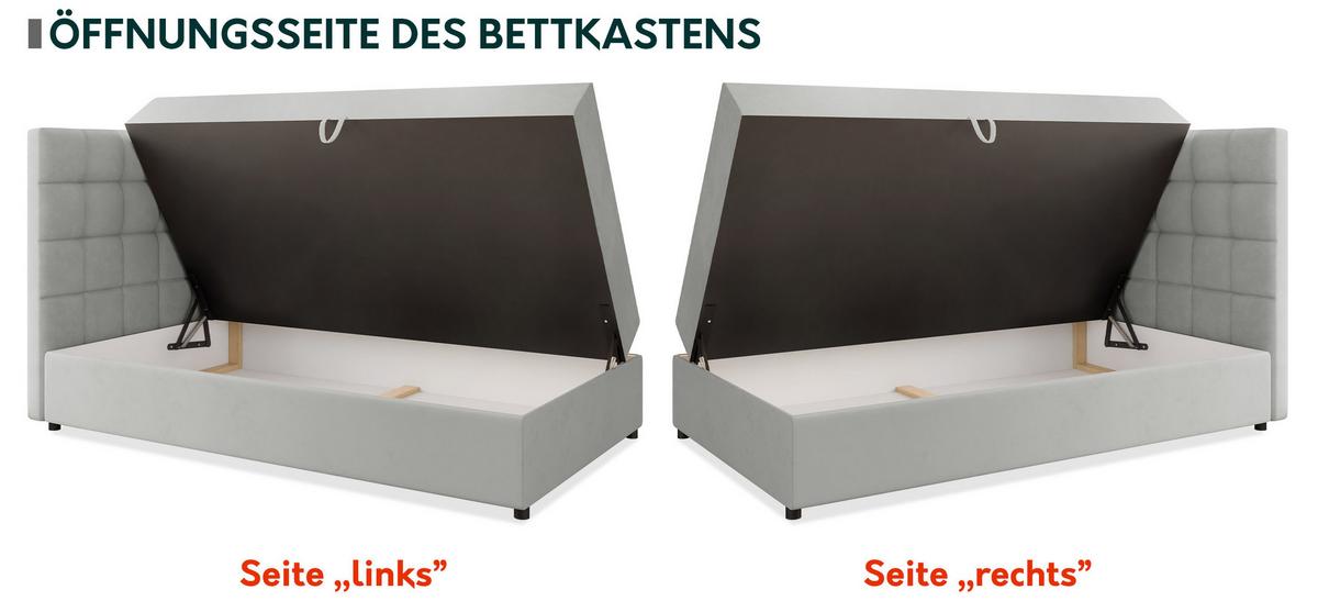 BOXBETT Lind - H3 - Schwarz/Grau, Holz/Holzwerkstoff (90/200cm) - MIRJAN24