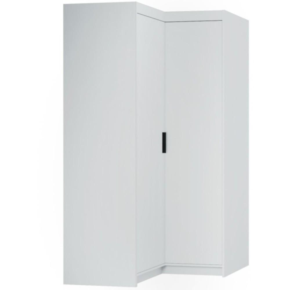 ECKSCHRANK Elena mit 2 Türen, 95x95 cm, Weiß - Weiß, Holzwerkstoff (95/190.5/95cm) - Beautysofa
