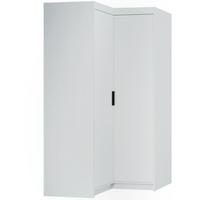 ECKSCHRANK Elena mit 2 Türen, 95x95 cm, Weiß - Weiß, Holzwerkstoff (95/190.5/95cm) - Beautysofa