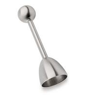 EIERKÖPFER aus Edelstahl - Silberfarben, Metall (3.5/13.5/4cm) - Intirilife