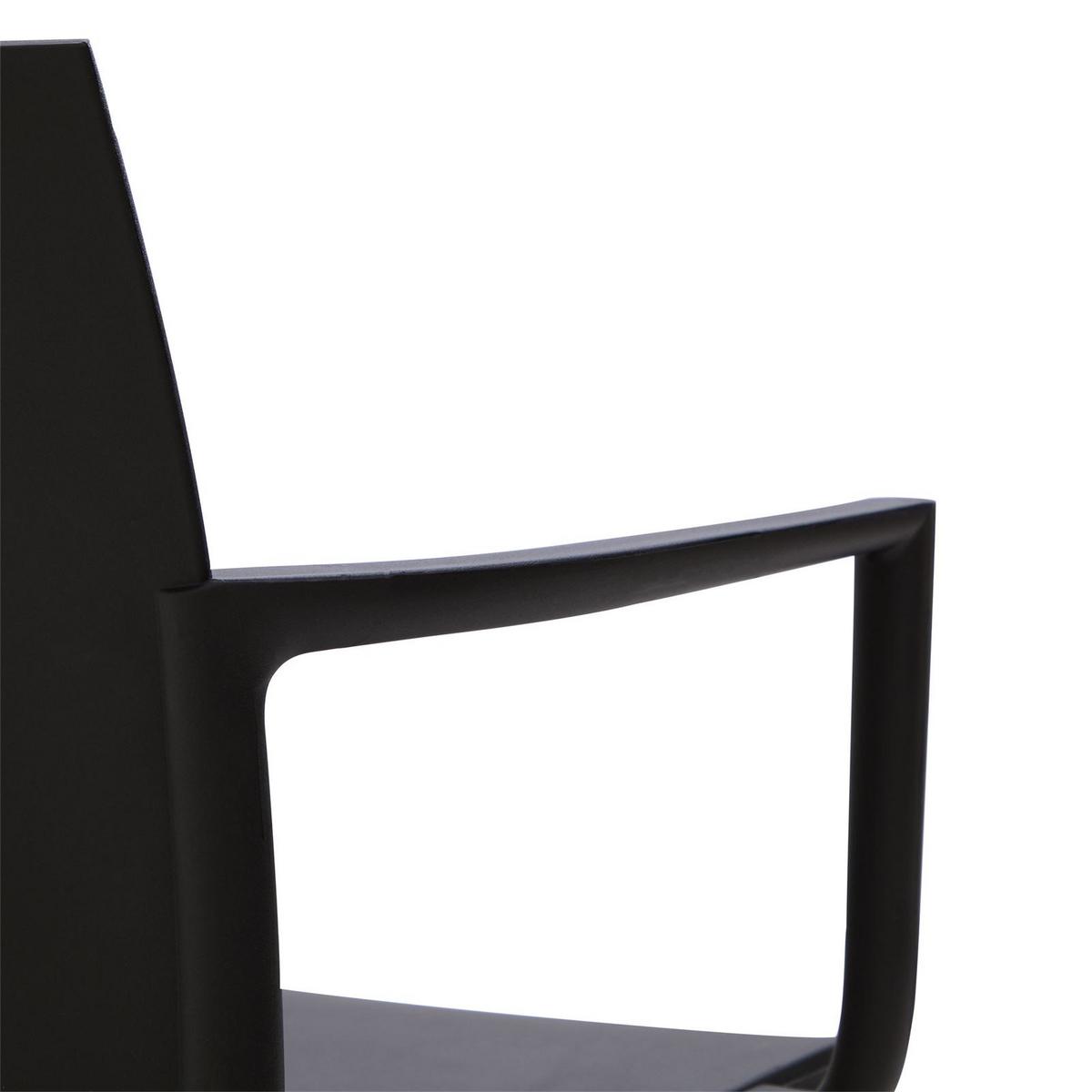 GARTENSTÜHLE TERRA 4er-Set schwarz - Schwarz, Textil (55/81/52cm) - IDIMEX