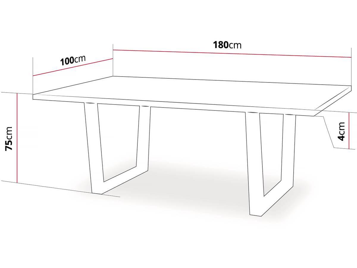 ESSTISCH hollywood Eiche / Schwarz - Braun, Holzwerkstoff (200/100/76cm) - Habitat Garten