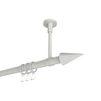 GARDINENSTANGE Sonette Savio 200 cm, 1-läufig, 20 mm Ø Weiß - Weiß, Metall (200cm) - INTERDECO