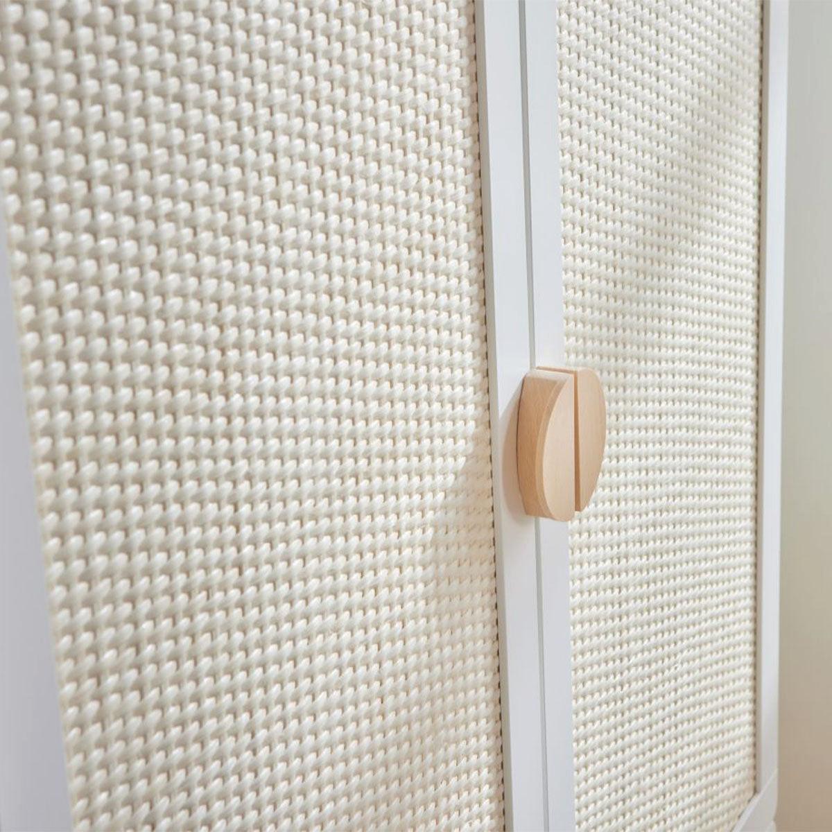 BABYKLEIDERSCHRANK 2 Türen Laurie Weiß und Holz - Weiß, Holzwerkstoff (89.5/198/50cm) - Petits-meubles