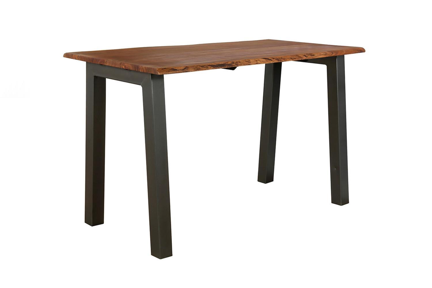 BARTISCH ERGEA Holz Akazie - Zwetschgeholzfarben/Schwarz, Holz/Metall (80/147/92cm) - KAWOLA