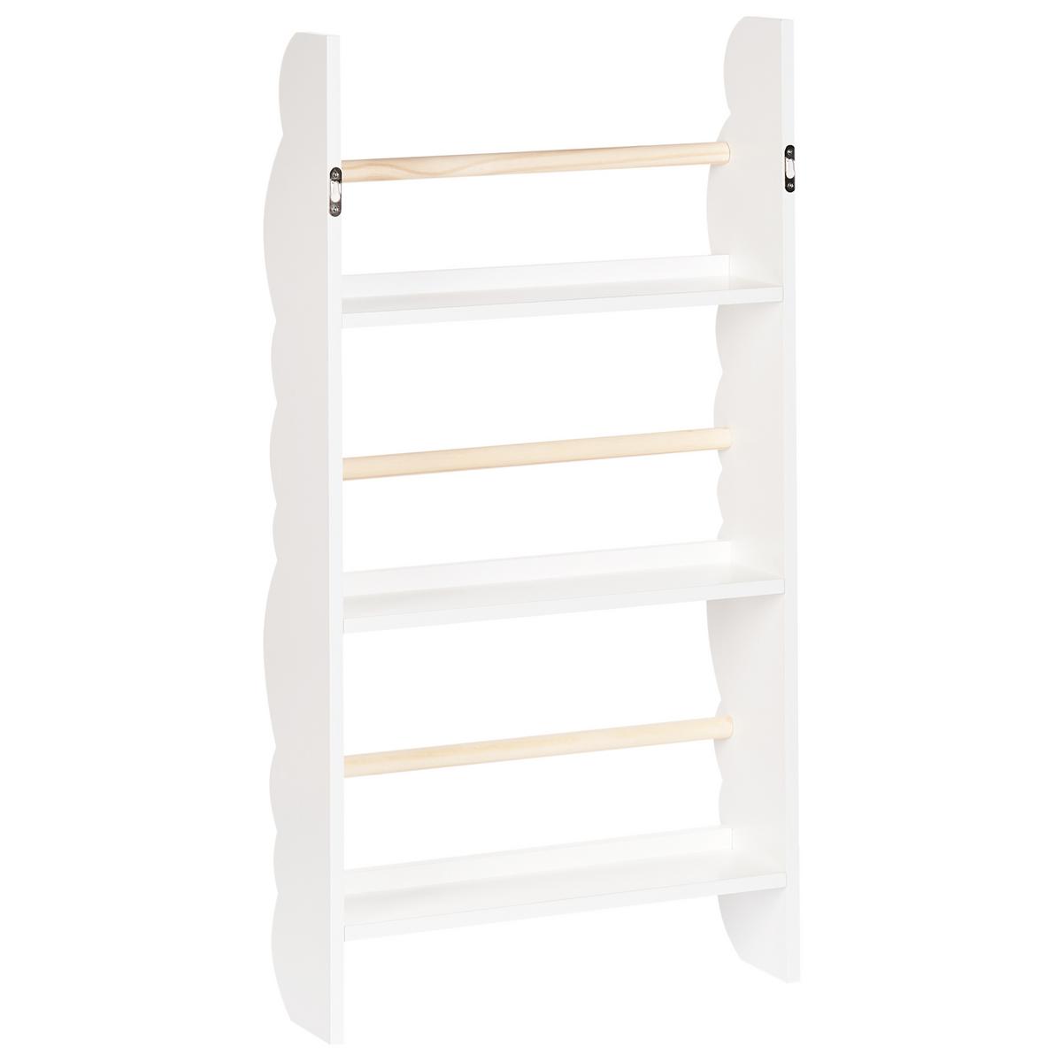 WANDREGAL 80 cm Weiß Rigolet - Weiß, Holzwerkstoff (43/80/14cm) - Beliani