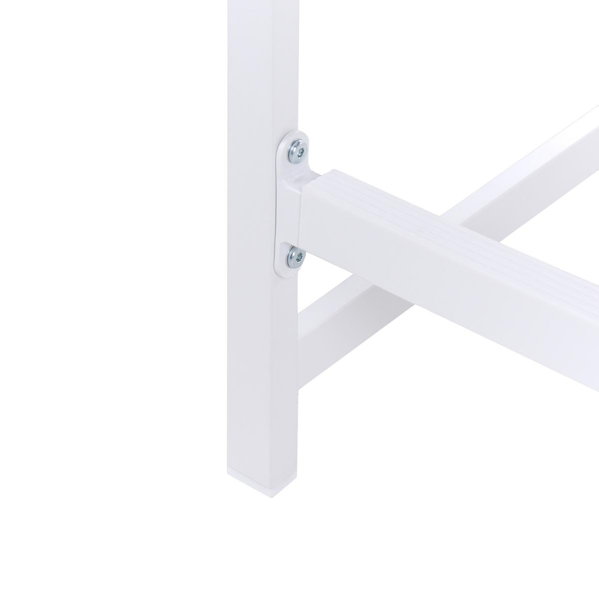 GARTENSTUHL Weiß Avetrana - Weiß/Braun, Metall (40/61/38cm) - Beliani