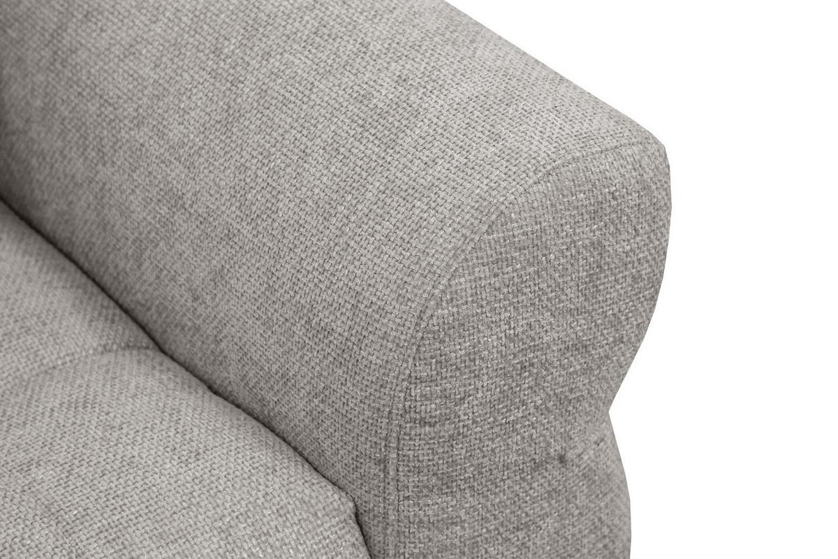 SOFA SALVINI 2-Sitzer, ecru - Ecru/Schwarz, Holzwerkstoff/Textil (176/88/99cm) - Wozimo