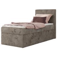 BOXBETT TILIANO 90/200 - Hellbraun Cord - H4 - Rechts - Hellbraun, Textil (90/200cm) - MKS