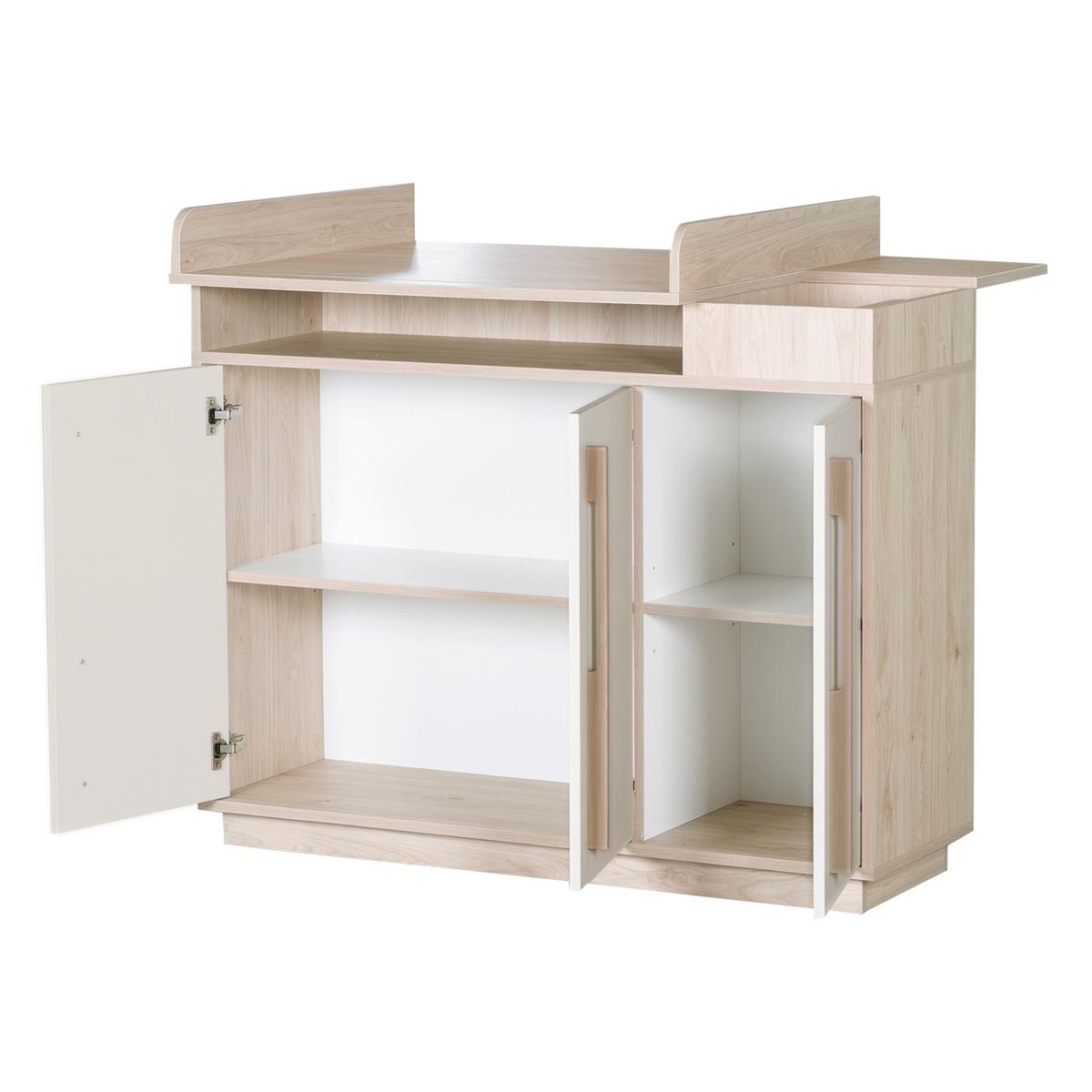 WICKELKOMMODE Elva - Creme, Holz (118/103/77cm) - Roba