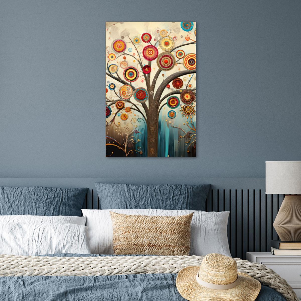 POSTER Baum - Baum des Lebens - Farbe Wanddeko 40x60 cm - Braun, Papier (40/60/0.1cm) - MuchoWow