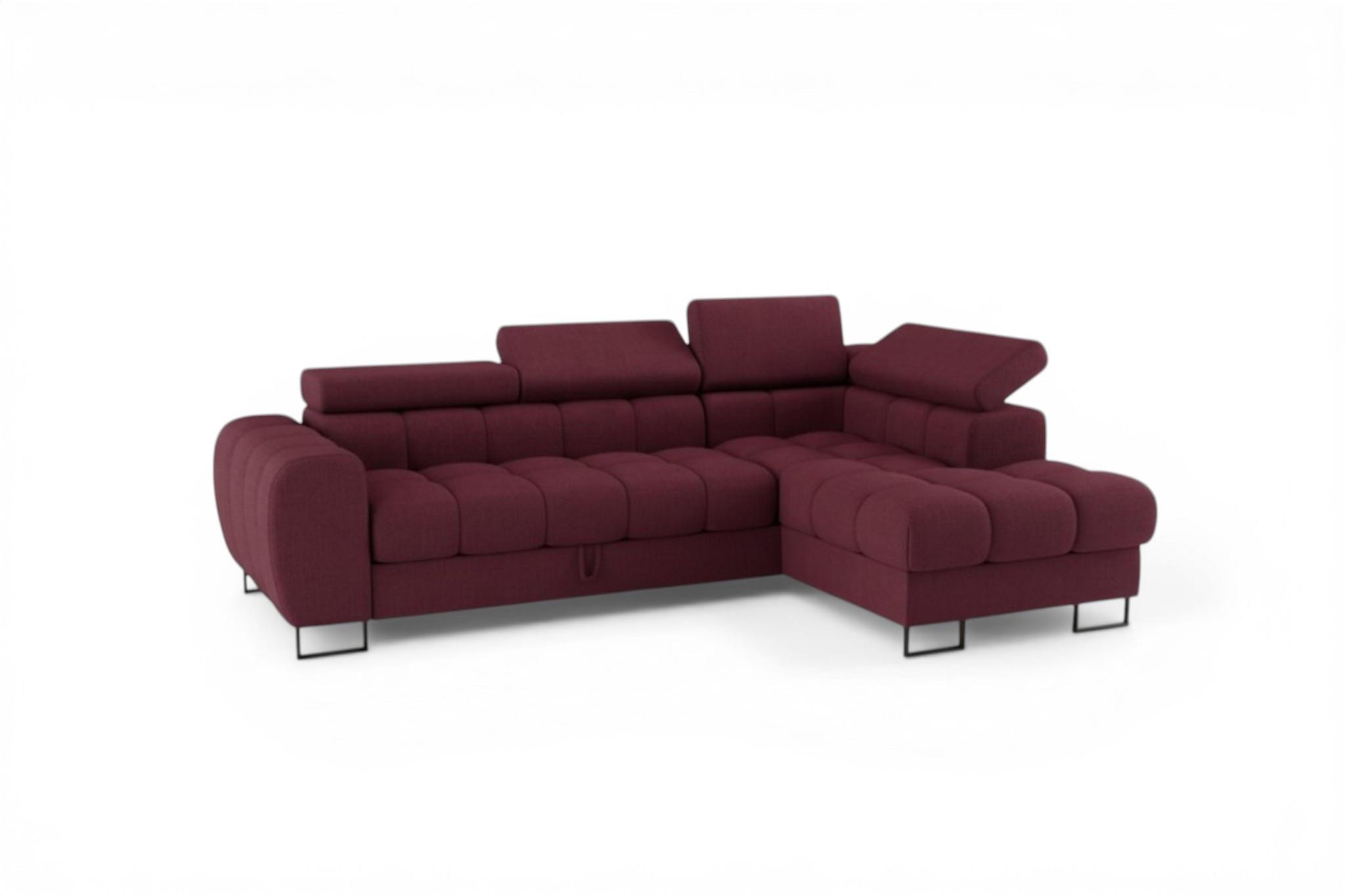 ECKSOFA Bastien Mit Schlaffunktion - Rot, Holzwerkstoff/Textil (260/170cm) - Fun Möbel