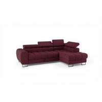 ECKSOFA Bastien Mit Schlaffunktion - Rot, Holzwerkstoff/Textil (260/170cm) - Fun Möbel