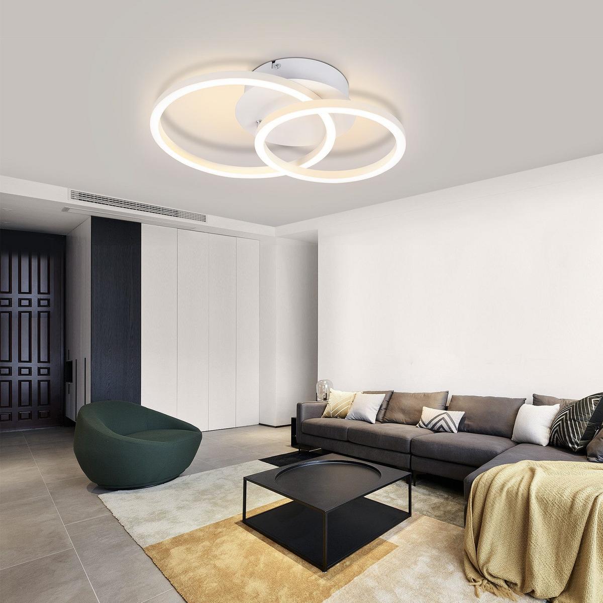 LED-DECKENLEUCHTE Gallagher 34.4/25/7.4 cm - Weiß, Metall (34.4/25/7.4cm) - Nettlife