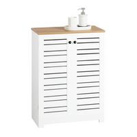 BADEZIMMERSCHRANK Weiß - Weiß, Holzwerkstoff (60/82/30cm) - SoBuy