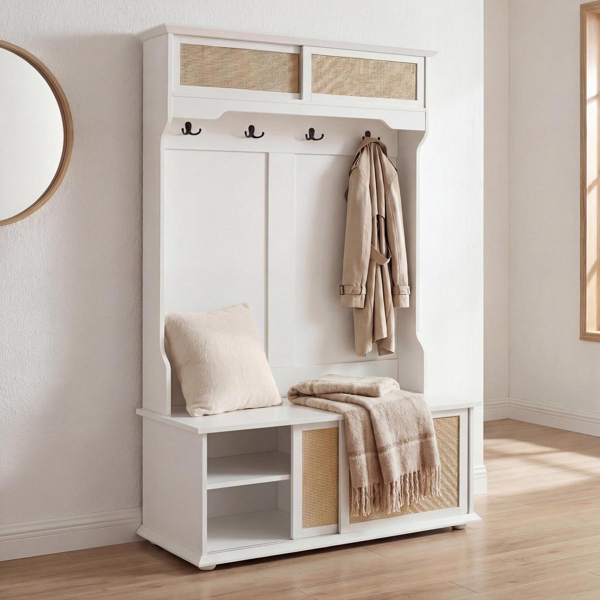 GARDEROBE Weiß - Weiß, Holz (100/163/47cm) - MCW