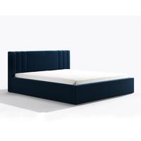 POLSTERBETT Flino 160/200 cm in Blau – mit Bettkasten und viel Komfort - Blau/Schwarz, Holz/Holzwerkstoff (160/200cm) - AX Living