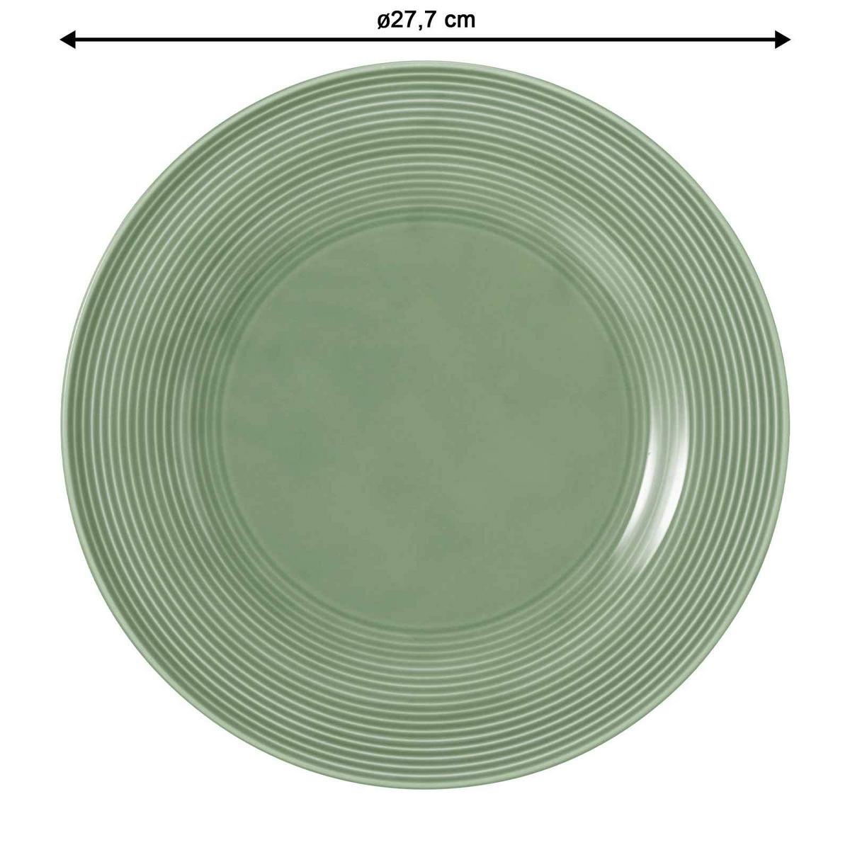 SPEISETELLER Beat Color Glaze Salbeigrün ø 27,7 cm 6er Set - Grün, Keramik (27.7cm) - Seltmann Weiden