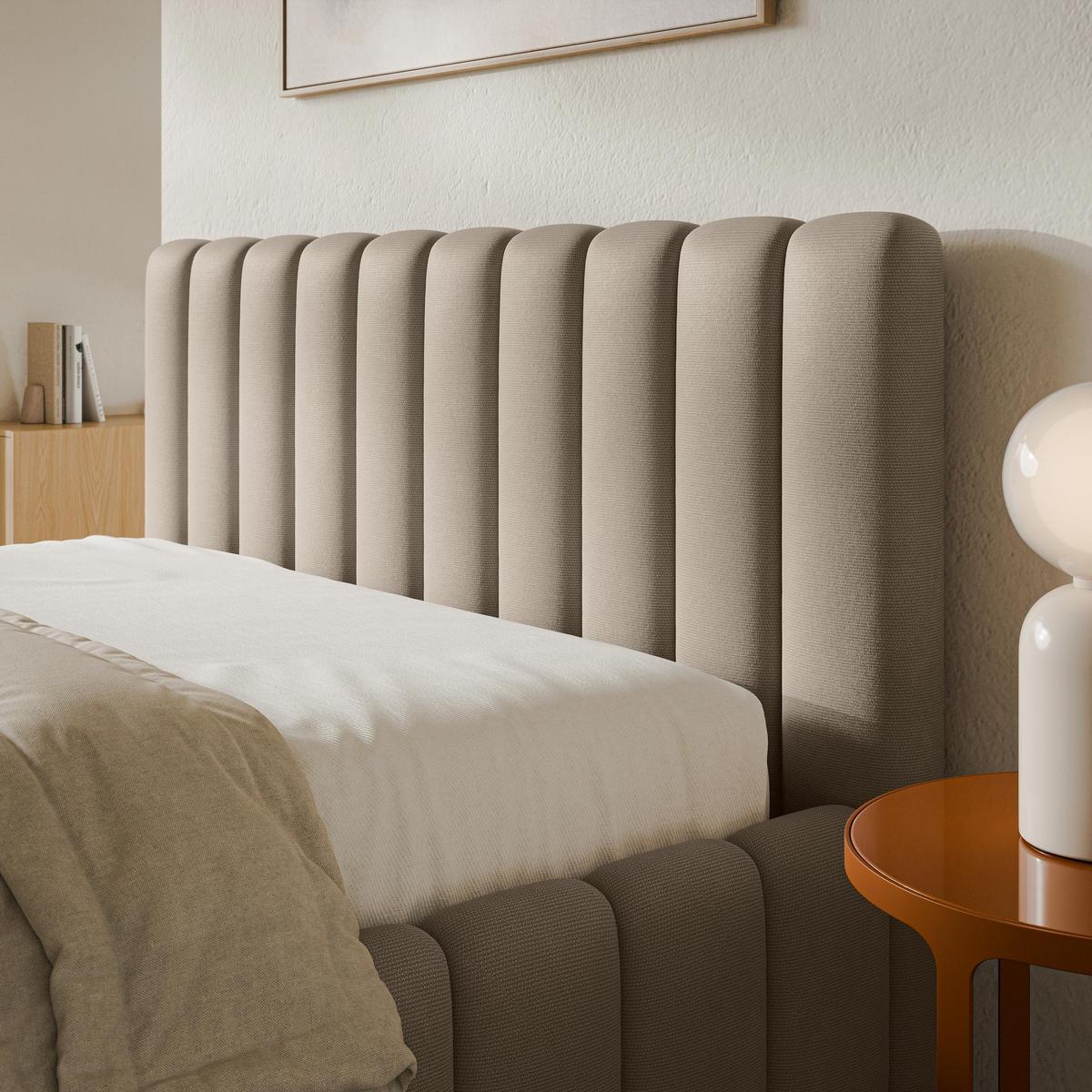POLSTERBETT TEBA 200x200 cm mit Bettkästen - Beige - Beige, Holz/Textil (200/200cm) - MASSENO