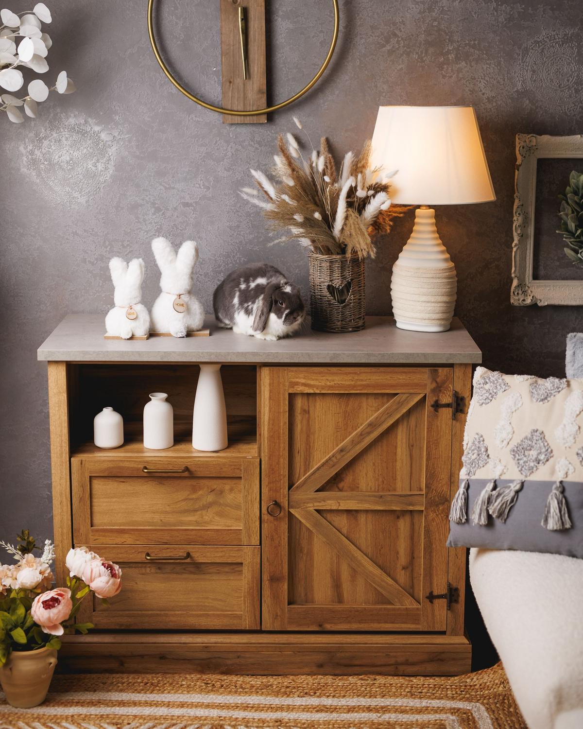 SIDEBOARD Hellbraun Toronto - Braun, Holzwerkstoff (101/79/40cm) - Beliani