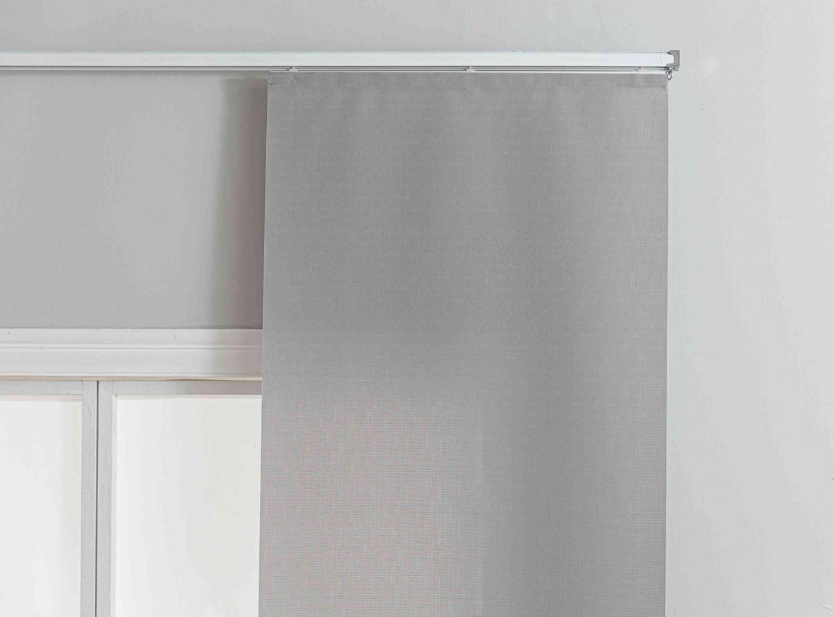 SCHIEBEGARDINE 2ER SET »New Amsterdam« HxB 245x60 cm Grau - Grau, Textil (60/245cm) - Gardinenbox