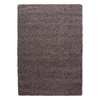 HOCHFLORTEPPICH RHEIN, einfarbig, aus Polypropylen, Taupe, 80 x 150 cm - Braun, Textil (80/150cm) - KADIMA DESIGN