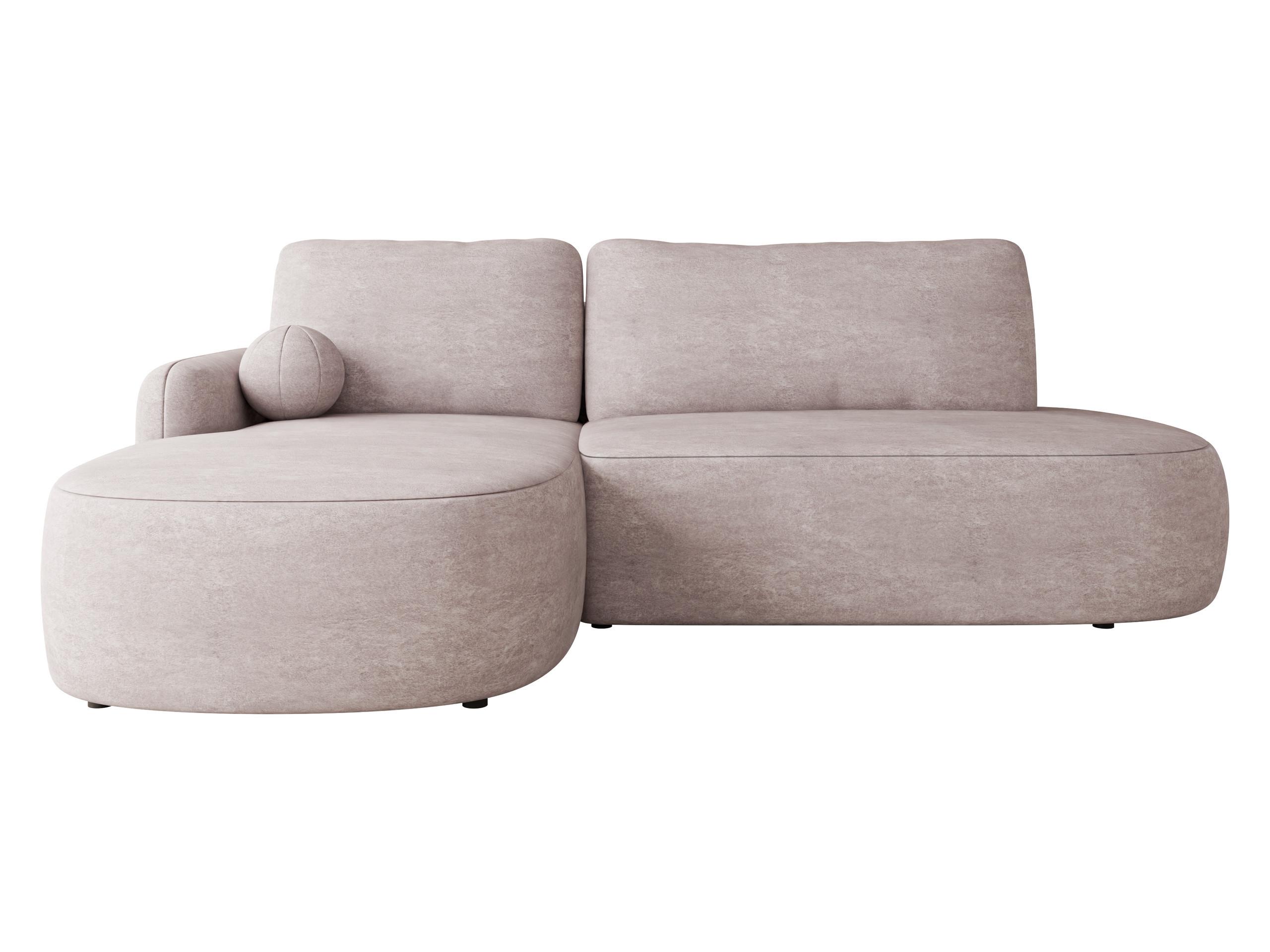 ECKSOFA Loridu O Premium, Seite: Links - Hellrosa/Schwarz, Holz/Kunststoff (274/174cm) - MIRJAN24