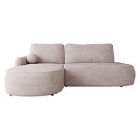 ECKSOFA Loridu O Premium, Seite: Links - Hellrosa/Schwarz, Holz/Kunststoff (274/174cm) - MIRJAN24