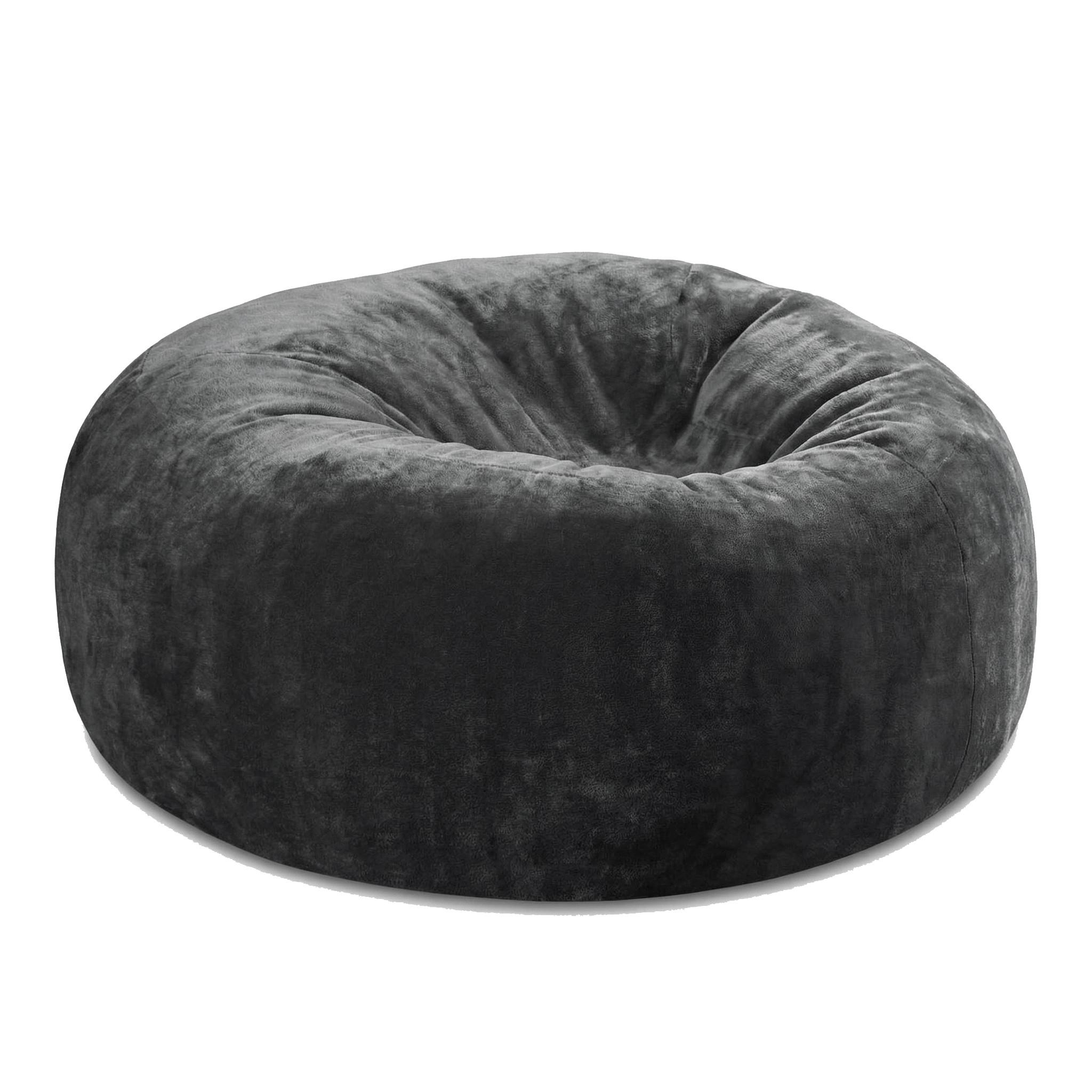 SITZSACK XXL Dunkelgrau Memory-Effekt & Waschbarer Bezug - Dunkelgrau, Textil (130/60/120cm) - Urban Meuble