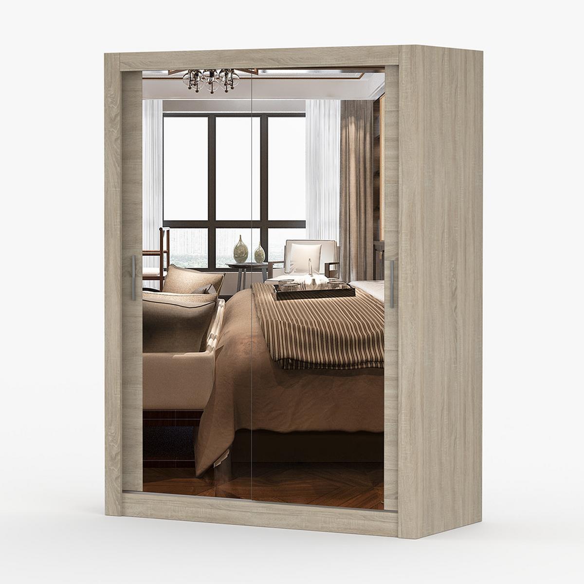 KLEIDERSCHRANK Milan 150 cm, 150/215/64, 2-türig, Sonoma-Eiche - Sonoma Eiche, Holzwerkstoff (150/215/64cm) - imoebel24