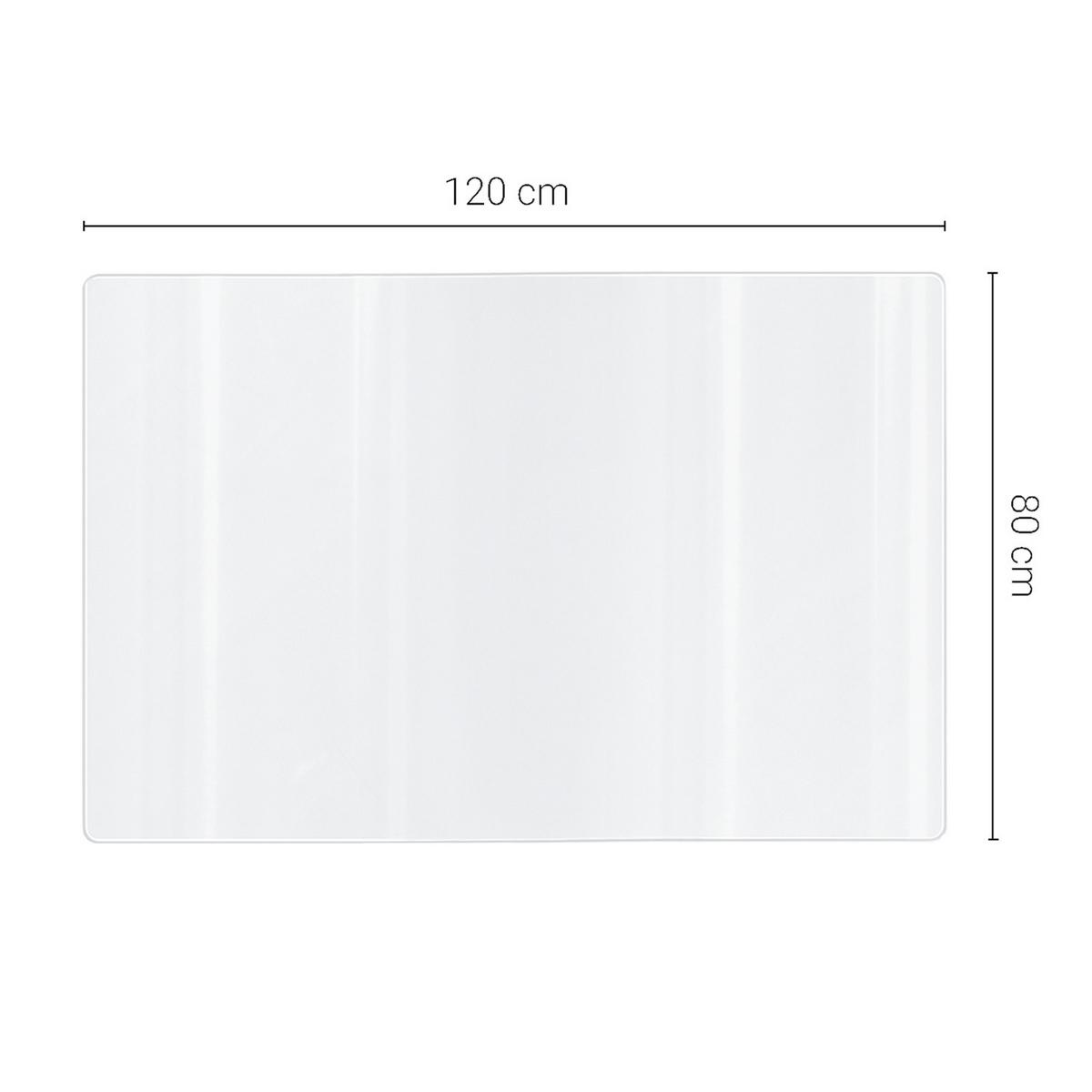 SCHUTZUNTERLAGE 120 x 80 cm – Transparente – Schutzmatte - Transparent, Kunststoff (0.2/80/120cm) - TULUP