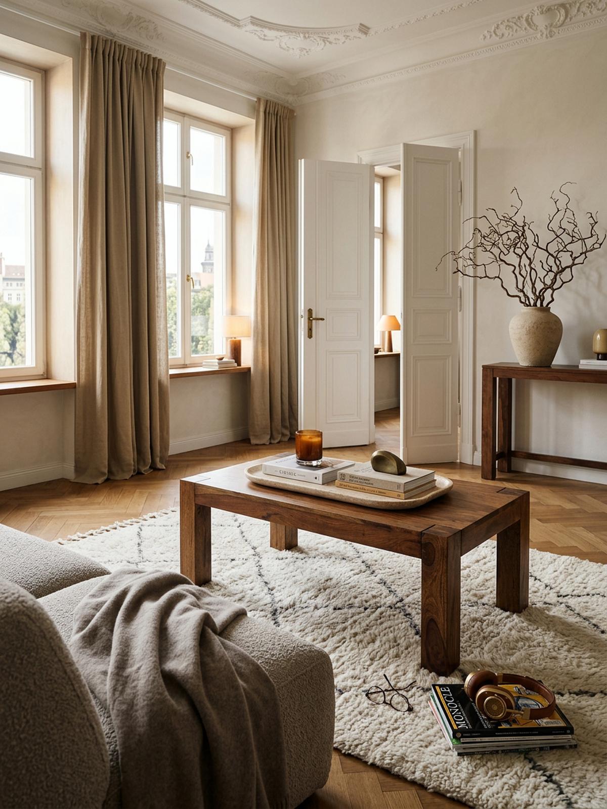 COUCHTISCH aus Akazienholz, rustikal, quadratisch, handgefertigt, Braun 110x60x40 cm - Braun, Holz (60/110/40cm) - KADIMA DESIGN