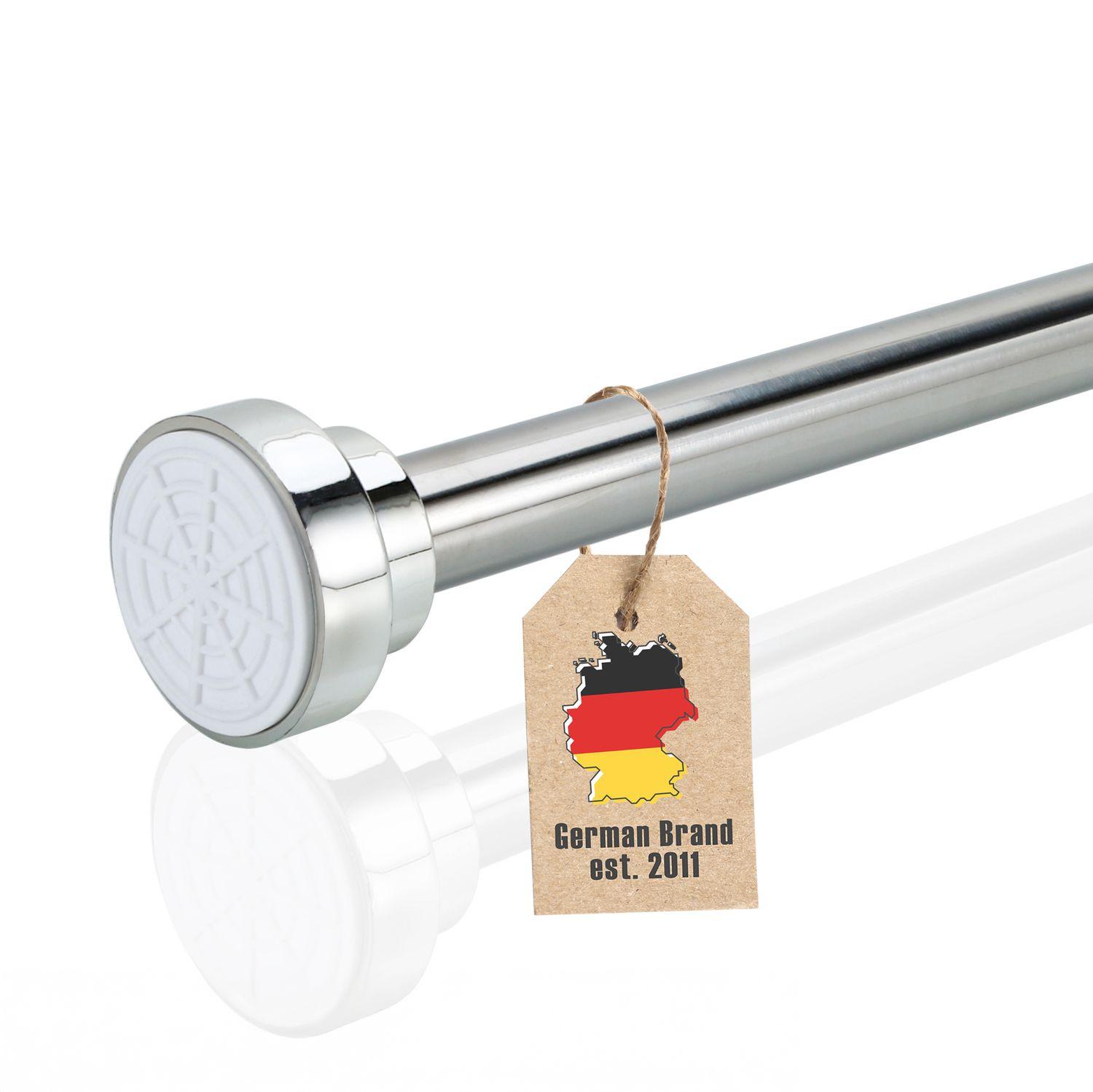 DUSCHVORHANGSTANGE ausziehbar 81 - 148 cm - Silberfarben, Metall (85cm) - Intirilife