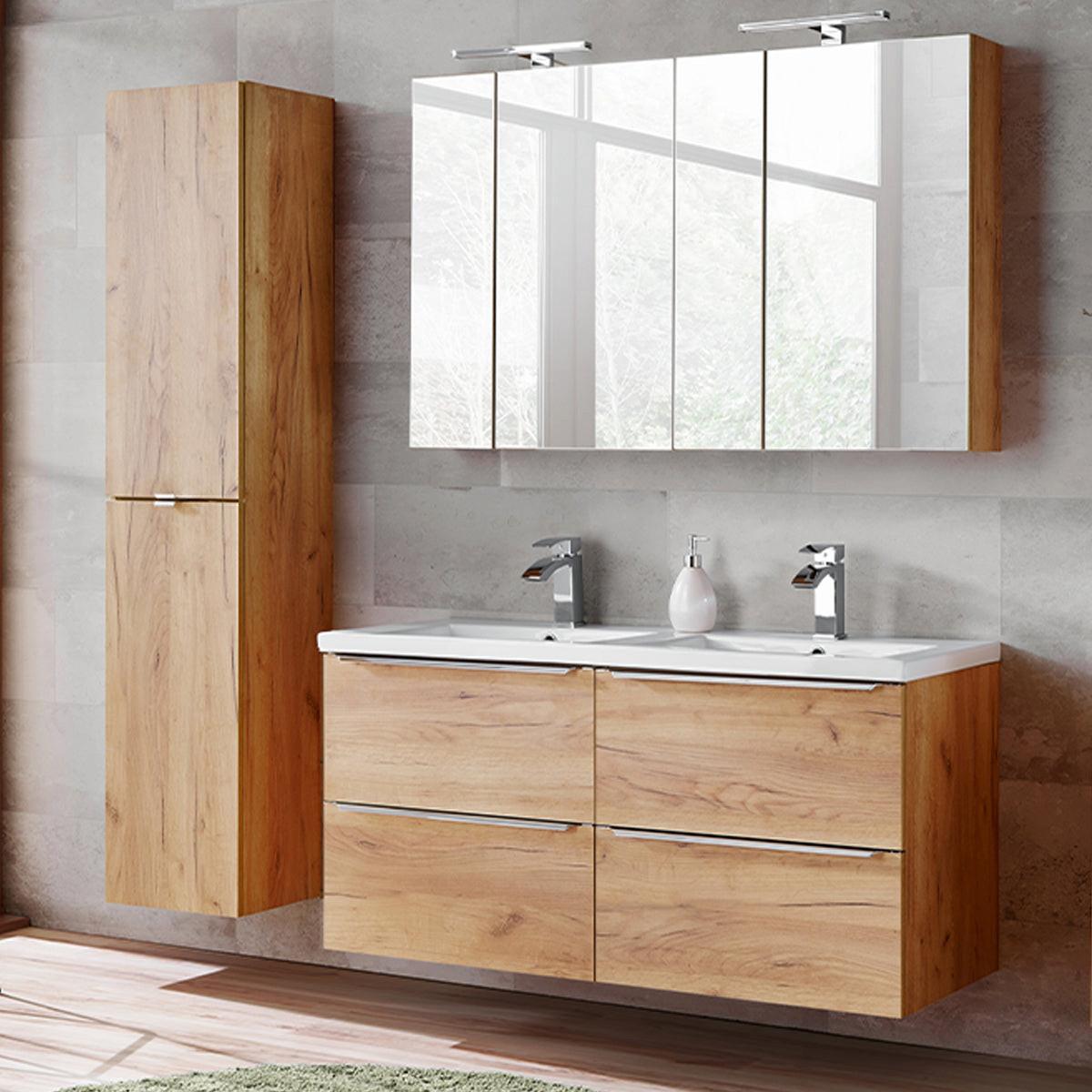WASCHTISCHUNTERSCHRANK 120cm April Holz - Braun, Holzwerkstoff (120/57/46cm) - Petits-meubles