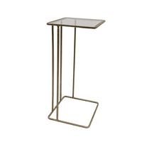 BEISTELLTISCH aus goldenem Metall und Glas L25,5 cm - ANTOINETTE - Goldfarben, Metall (25.5/25.5/55.5cm) - Signature