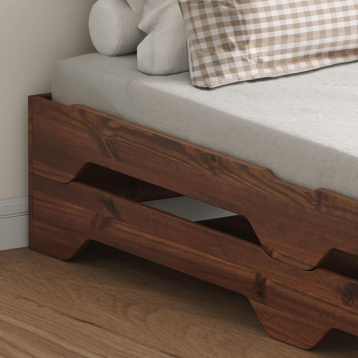 STAPELBETT RONNY 90x200 cm Kastanie - Kastanienfarben, Holz (90/200cm) - IDIMEX