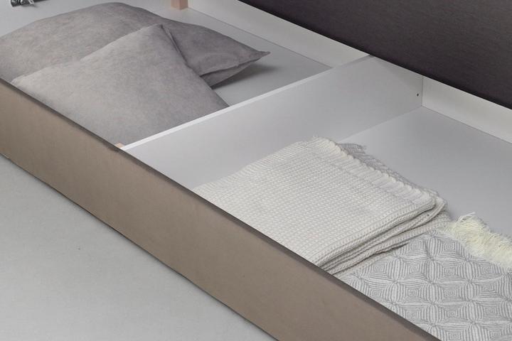 Boxspringbett beige inkl. Bettkasten Stauraum