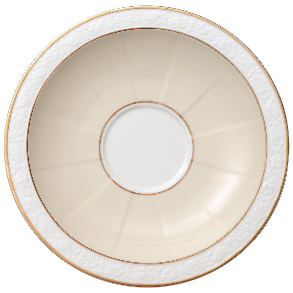 FRÜHSTÜCKSUNTERTASSE Ivoire weiß-gold ø 18,5 cm - Goldfarben/Weiß, Keramik (18.5cm) - Villeroy & Boch