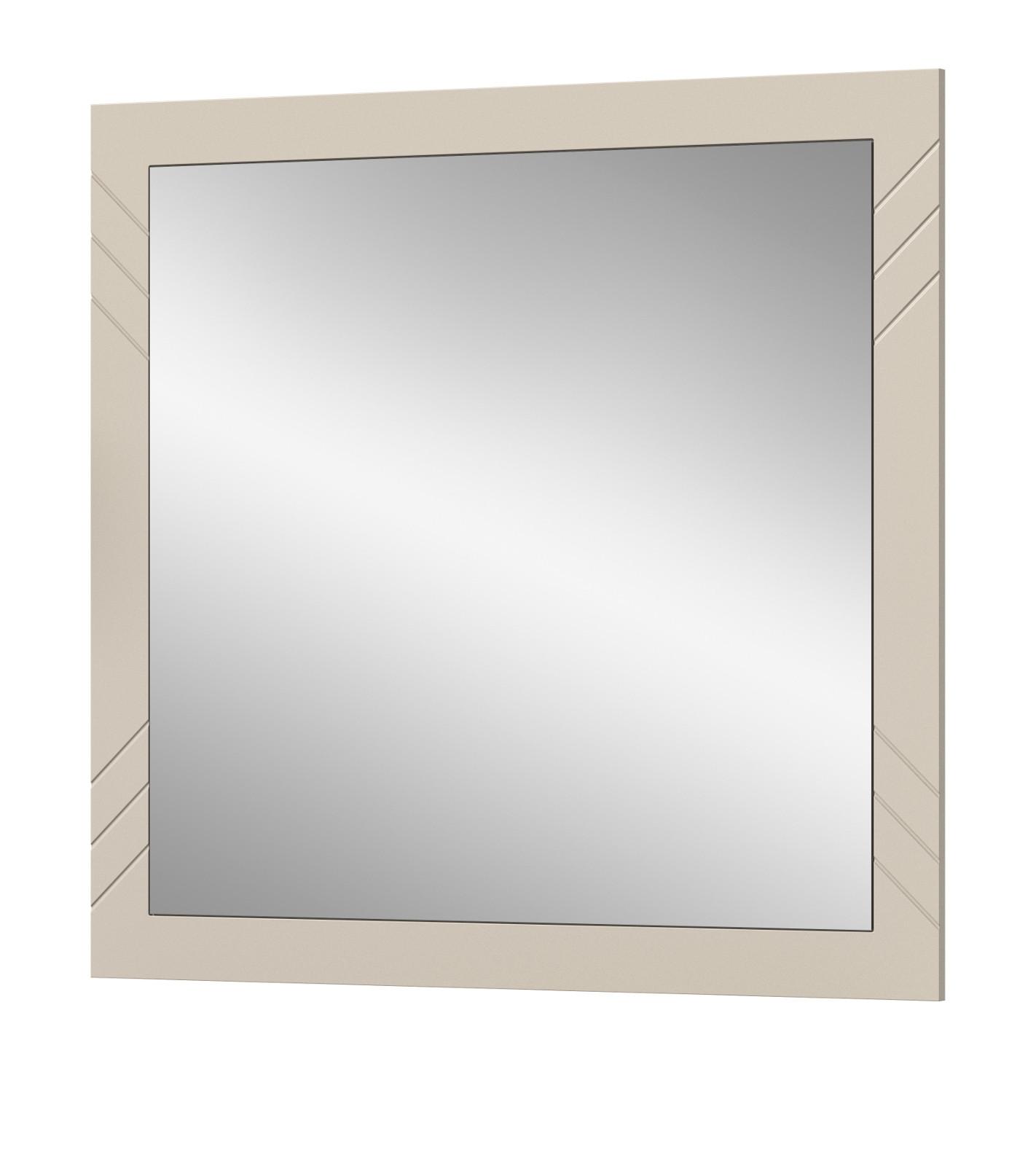 GARDEROBENSPIEGEL Sand matt 80 x 80 cm, Wandspiegel mit Rahmen - Sandfarben, Glas/Holzwerkstoff (80/80/2cm) - Inn.Furn