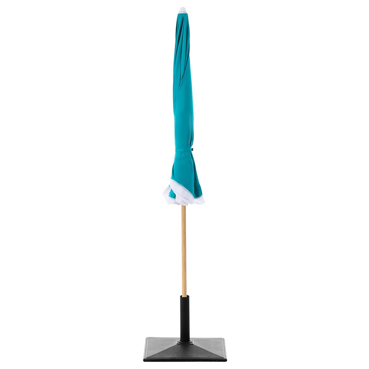 MARKTSCHIRM 232 cm Türkis Sestriere - Hellbraun/Blau, Textil (232/232cm) - Beliani