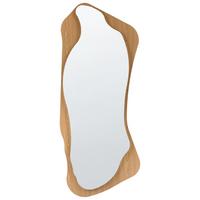 WANDSPIEGEL 58/171 cm Hellbraun LED Lamblore - Braun, Glas (58/171/3cm) - Beliani