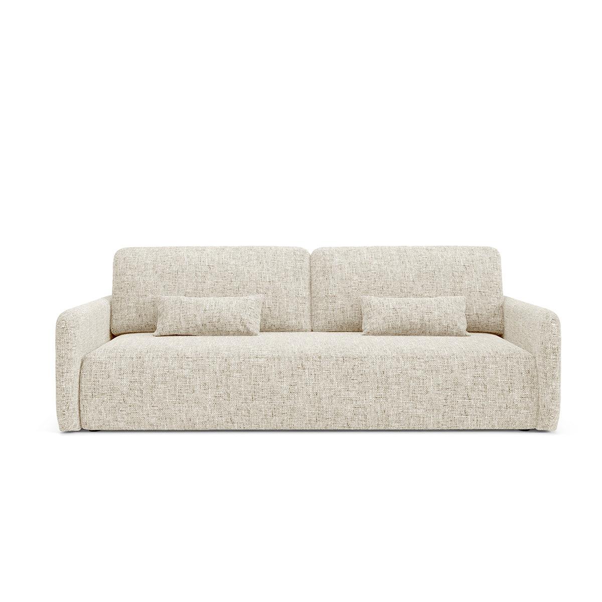 SOFA Lazarus 3 Sitzplätze Gebrochenes Weiß - Weiß, Holz (217/86/102cm) - Petits-meubles