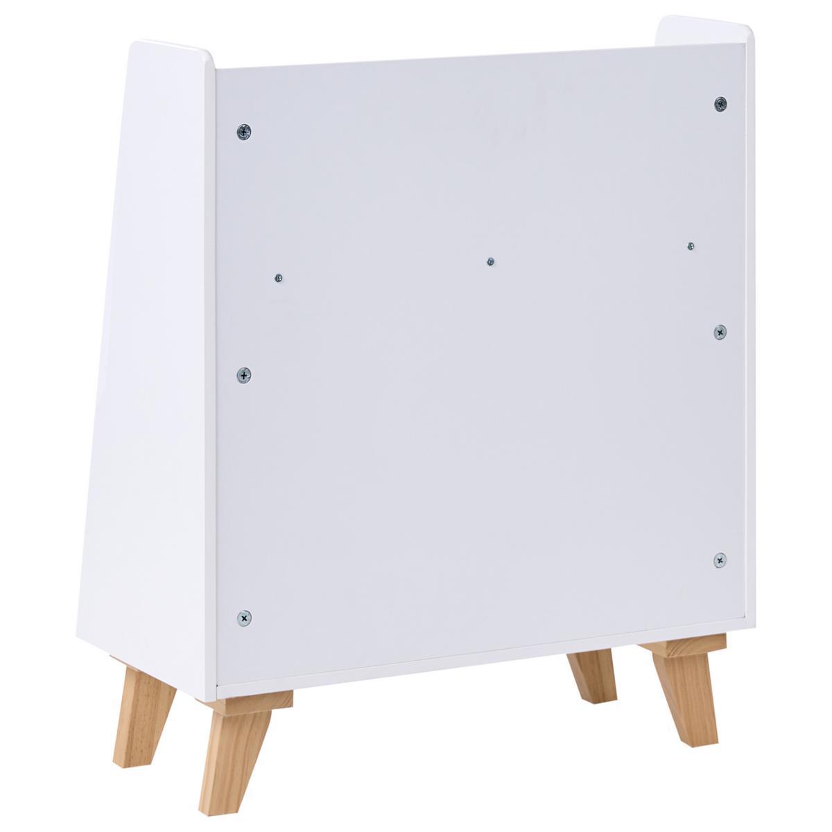 BÜCHERREGAL mit 2 Ebenen 72 cm Weiß Jackit - Hellbraun, Holzwerkstoff (60/72/30cm) - Beliani