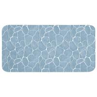 BADEMATTE Organisch - Muster - Blau Badezimmerteppich 120x60 cm - Hellblau, Textil (120/60cm) - OnlyWow