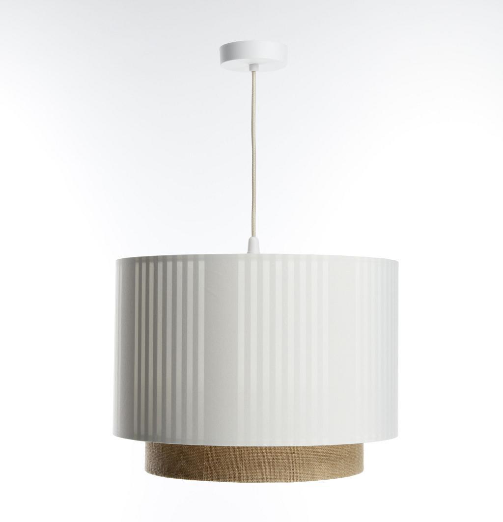 HÄNGELEUCHTE Weiß 40/100 cm - Weiß/Braun, Kunststoff (30/0.4/100cm) - ONZENO
