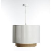 HÄNGELEUCHTE Weiß 40/100 cm - Weiß/Braun, Kunststoff (30/0.4/100cm) - ONZENO