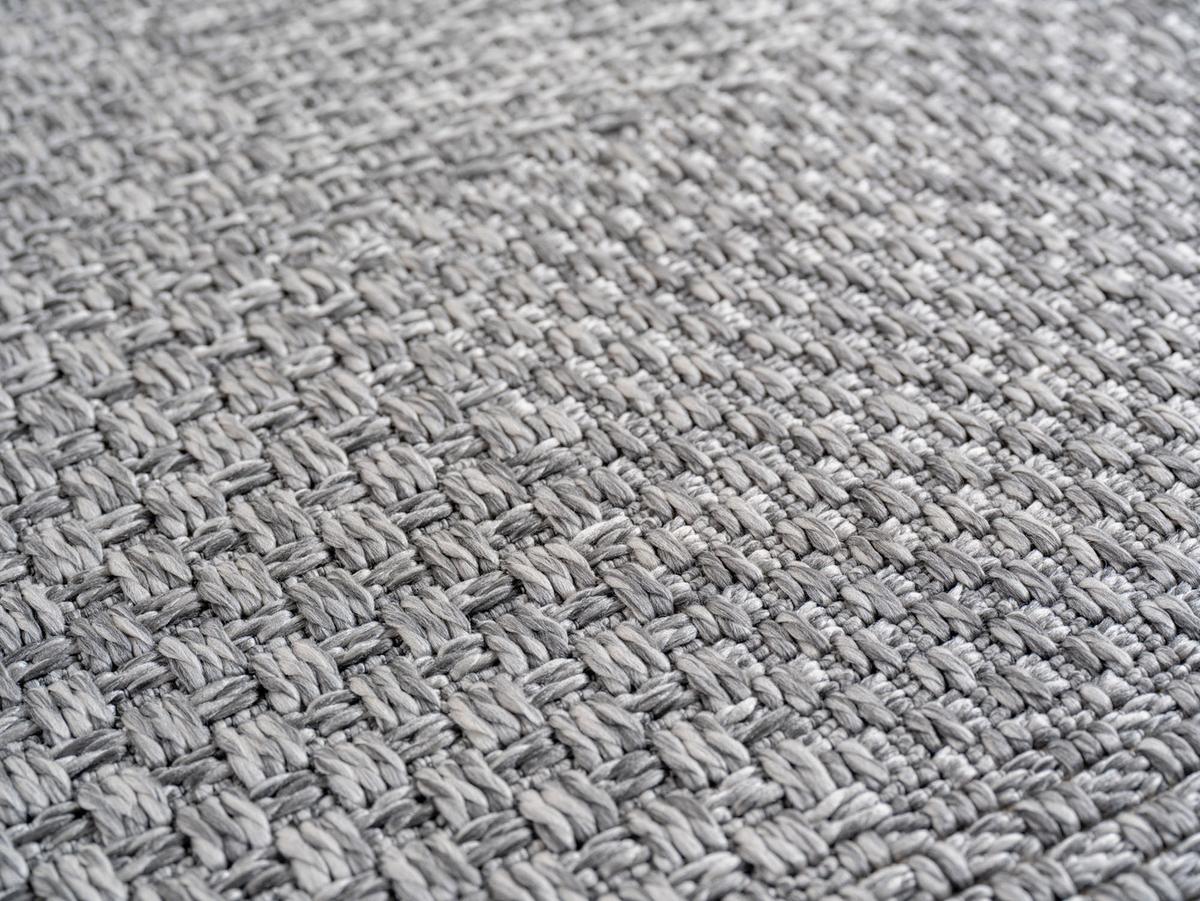 TEPPICH Outdoor LERMOOS in Grau, einfarbig, aus Polypropylen, 120 x 170 cm - Grau, Textil (120/170cm) - KADIMA DESIGN