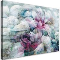 WANDBILD bunte aquarell blätter - Multicolor, Textil (60/40cm) - Feeby