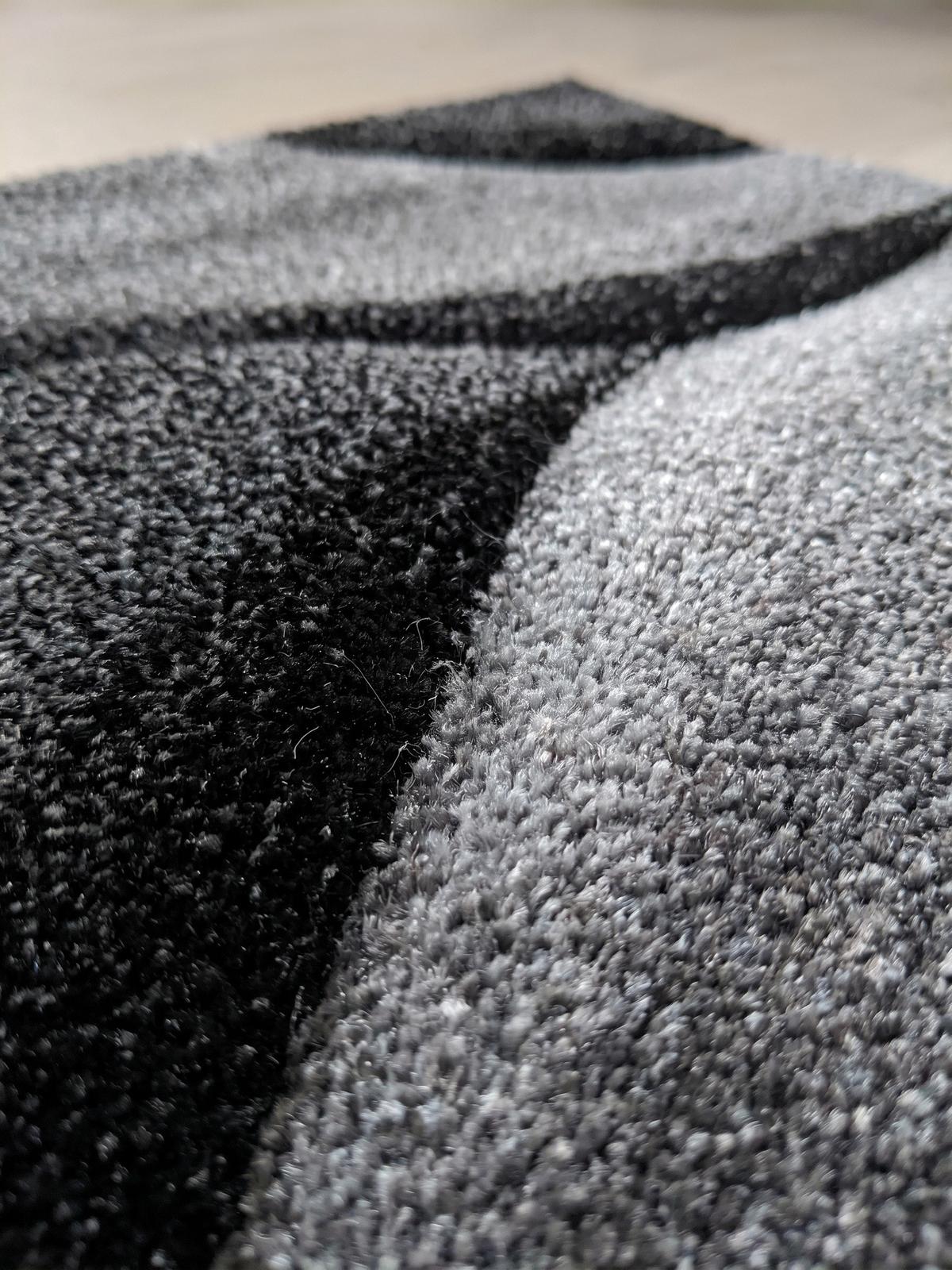 KURZFLORTEPPICH SOLDA, mit Farbverlauf, Schwarz, 160 x 230 cm - Schwarz, Textil (160/230cm) - KADIMA DESIGN