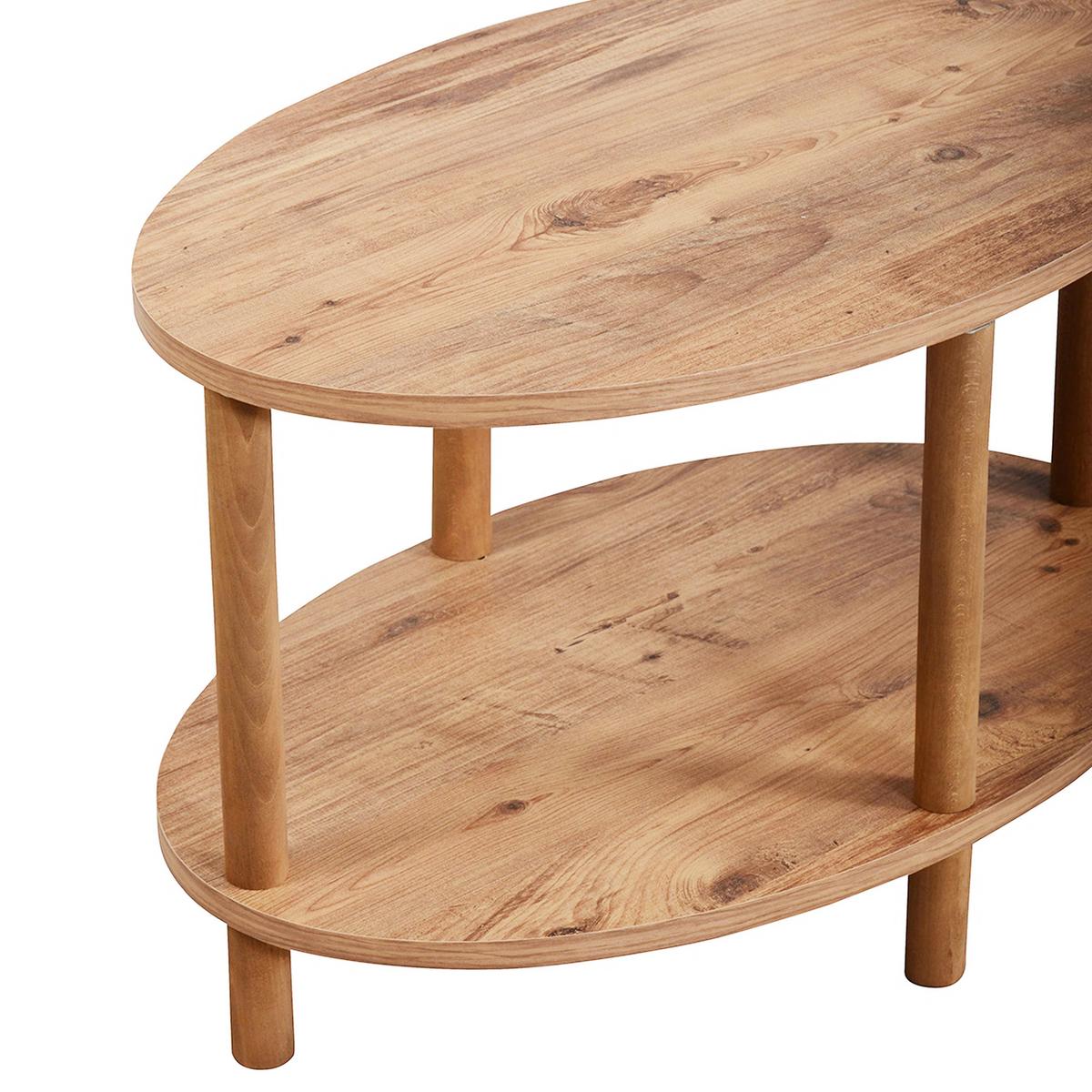 COUCHTISCH Højreby 70/44/43 cm - Braun/Naturfarben, Holz/Holzwerkstoff (70/44/43cm) - [en.casa]